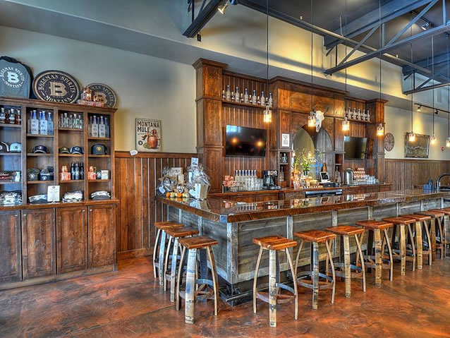 The tasting room honors Montana heritage.