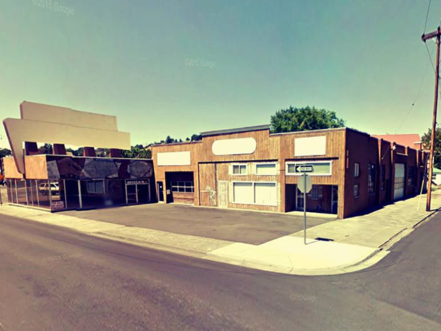 Former auto dealership in rural Oregon before being transformed into a stand-out distillery.