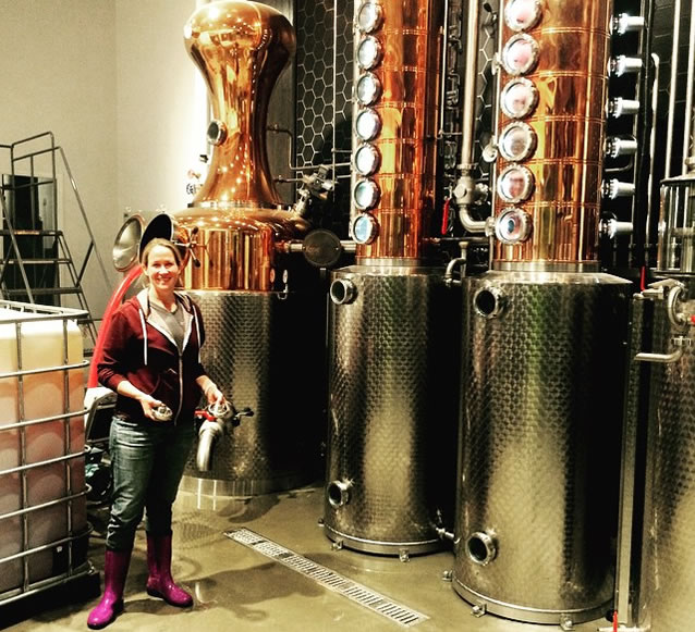 WOW! Scratch Distillery's twin condenser towers.