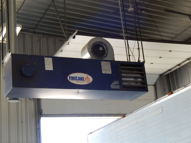 Firelake Horizon 315, a 315,000 BTU waste oil fired heater fueled by the waste oil they drain from their own trucks.