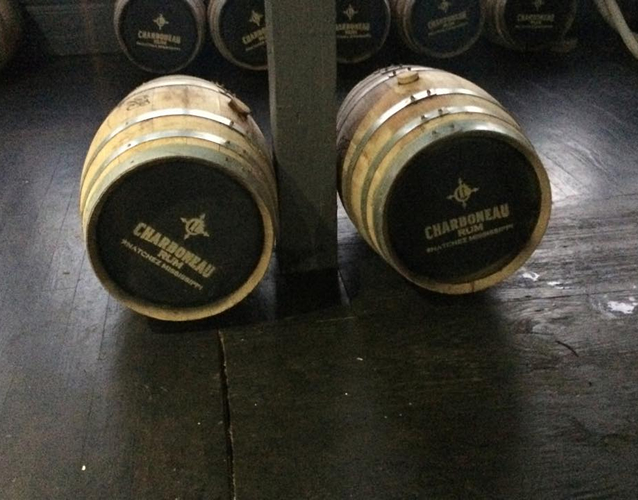 Charboneau rum barrels.