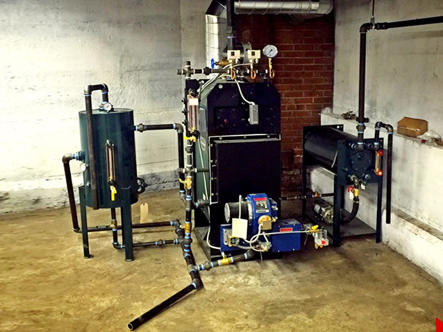 Their Columbia Boiler MPH 10 boiler quietly produces consistent steam - turning their dedication into satisfying spirts.