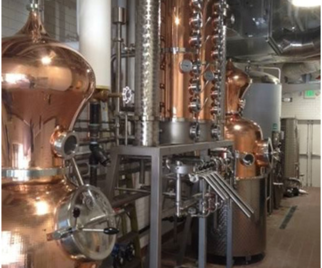 Distillery tanks ready to distill award-winning spirts