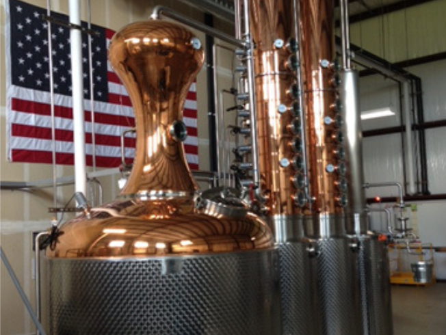 Their still - what a beauty! This is where the magic happens and where they store their cask and barrel products. Plenty of room to add more still equipment as their popularity grows.