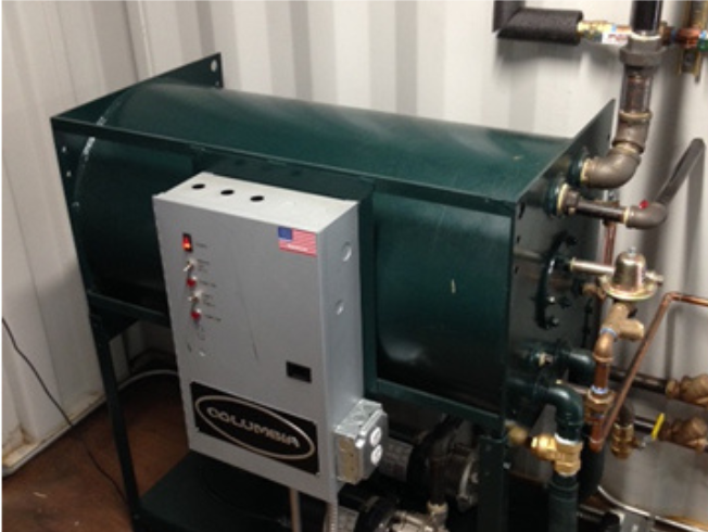 The boiler feed water system promotes longer boiler life by adding water to the boiler as needed. Their system includes a factory-installed 3-phase duplex starter panel and HOA switch.
