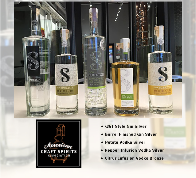 Five awards won at the American Craft Spirits Association competition.
