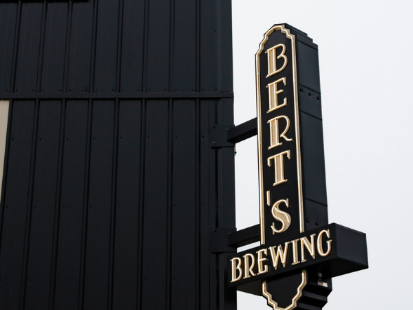 Bert's Brewing is easy to find in beautiful Garden City, Idaho.