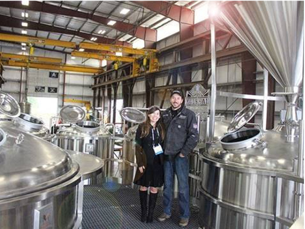 It all started here - inspecting the brew house tanks at the manufacturers.