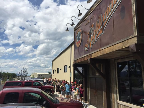 Opening day drew a huge crowd thirsty for Highlander beer.