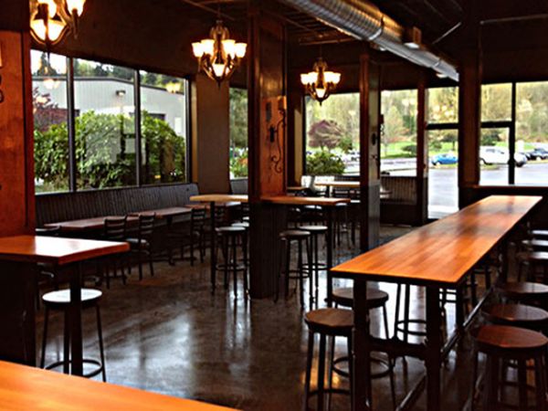 We had to sneak in before opening to get a picture of the tap room when it's not filled with beer lovers.