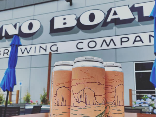 No Boat Brewing, founded by three family members, is located in a massive warehouse in rural Snoqualmie, Washington.