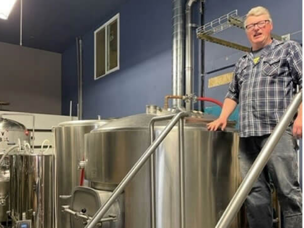 Meet Brew Master Charlie, checking the wort in their new, upgraded 10-barrel brew house. Congratulations on your success!