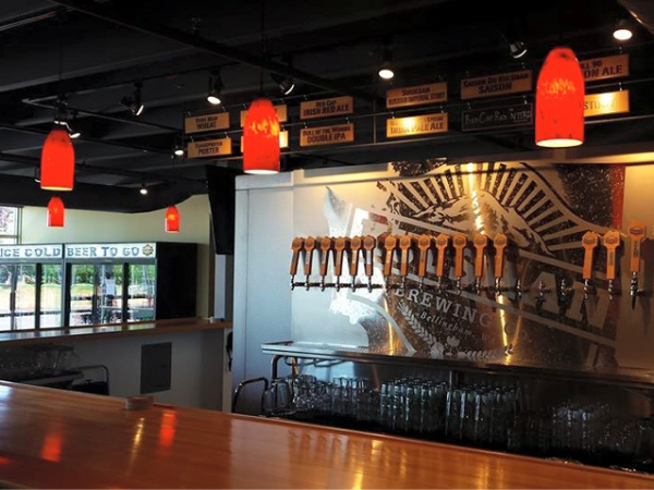 Tap room ready for another thirsty crowd.