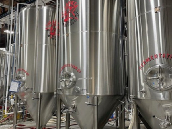 Fermenting tanks.