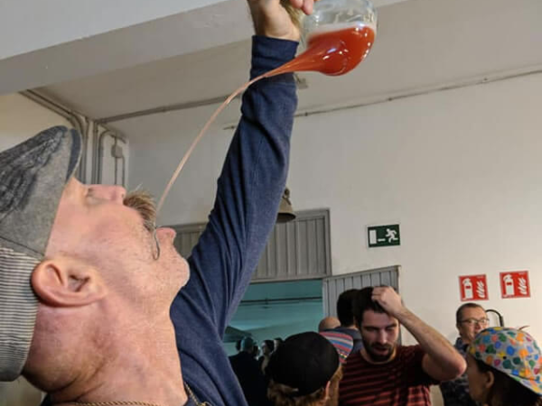 Working overtime after putting in a full day at the Barcelona Mash Festival - it's a tough job but somebody’s gotta do it.